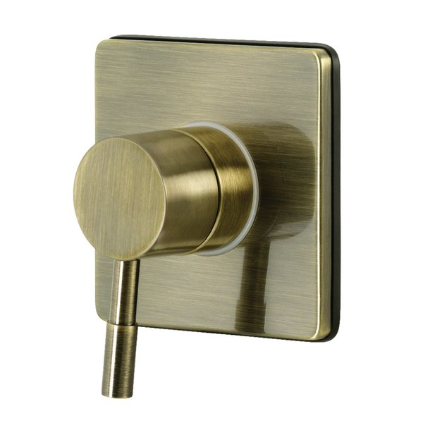 Kingston Brass KS3043DL Single-Handle Three-Way Diverter Valve with Trim Kit, Antique Brass KS3043DL